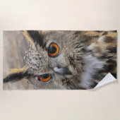 Cute eagle owl strandlaken (Voorkant)