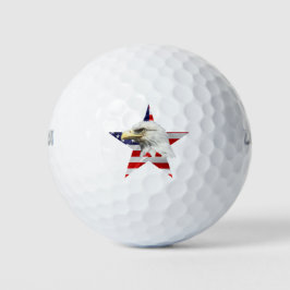 Cute Eagle, The American Flag, Patriotic Golfballen