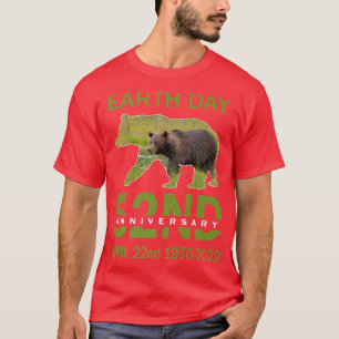 Cute Earth Day 52e Jubileum april 2022 Beer EN T-shirt