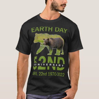 Cute Earth Day 52e Jubileum april 2022 Beer EN T-shirt