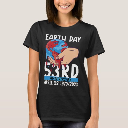 cute earth day 53rd anniversary earth day  5 t-shirt (Voorkant)