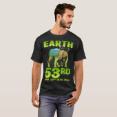 Cute Earth Day 53rd Anniversary Silhouette Of Elep T-shirt (Voorkant volledig)