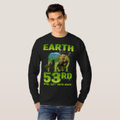 Cute Earth Day 53rd Anniversary Silhouette Of Elep T-shirt (Voorkant volledig)