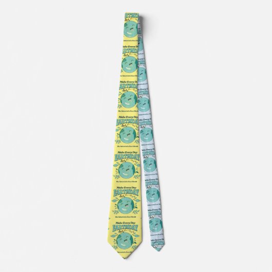 Cute Earth Day Alledaags, Schattig Kawaii Stropdas (Voorkant)