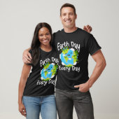 Cute Earth Day Every Day Save Our Planet Green T-shirt (Unisex)