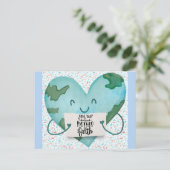 Cute Earth Day Save Our Planet Briefkaart (Staand voorkant)