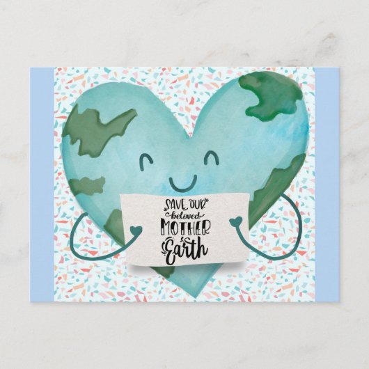 Cute Earth Day Save Our Planet Briefkaart (Voorkant)