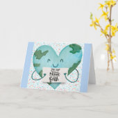 Cute Earth Day Save Our Planet Kaart (Gele Bloem)