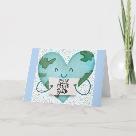 Cute Earth Day Save Our Planet Kaart (Voorkant)