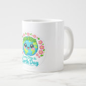 Cute Earth Day Specialty Mug Grote Koffiekop (Voorkant rechts)