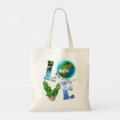 Cute Earth Love World Earth Day 2022 Environmental Tote Bag (Achterkant)