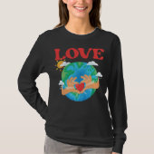 Cute Earth Love World Ecology Rescue Environment T-shirt (Voorkant)