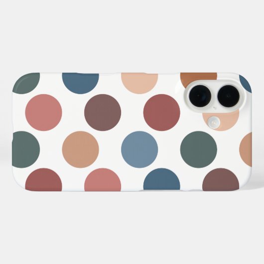 Cute Earth Tones Polka Dots Case-Mate iPhone Case (Achterkant (horizontaal))