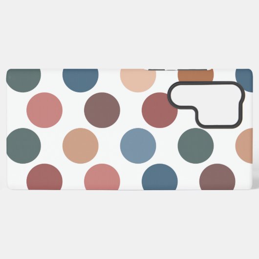 Cute Earth Tones Polka Dots Samsung Galaxy Hoesje (Achterkant horizontaal)