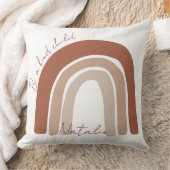 Cute earthy kleurenmonogram pastelbruine kwekerij kussen (Deken)