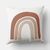 Cute earthy kleurenmonogram pastelbruine kwekerij kussen (Achterkant)