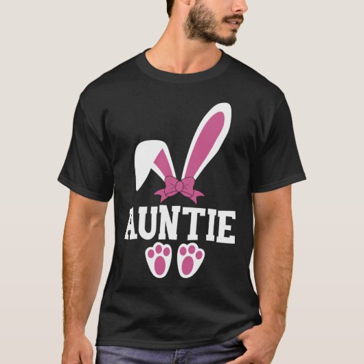 cute Easter aunt auntie bunny rabbit egg family T-shirt (Voorkant)