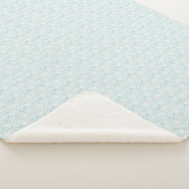 Cute Easter Blue Polka Dot Sherpa Blanket Deken