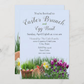 Cute Easter Brunch and Egg Hunt Family Kaart (Voorkant / Achterkant)