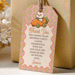 Cute Easter Bunny 1st Birthday Party Thank You  Cadeaulabel