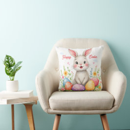 Cute Easter Bunny And Eggs Modern Collection Kussen