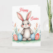 Cute Easter Bunny And Eggs Popular Collection Feestdagen Kaart (Voorkant)