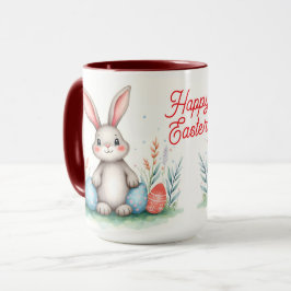 Cute Easter Bunny And Eggs Popular Collection Mok