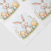 Cute Easter Bunny And Eggs Trendy Collection Tissuepapier (Detail)