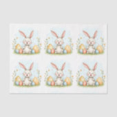 Cute Easter Bunny And Eggs Trendy Collection Tissuepapier (Voorkant)