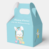 Cute Easter Bunny Baby Blue Customized Party Bedankdoosjes (Voorkant)