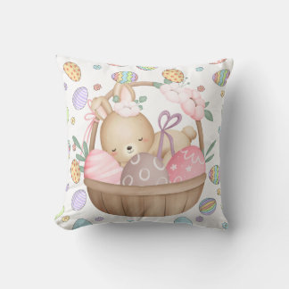 Cute Easter Bunny Basket  Kussen