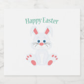 Cute easter bunny bier etiket (Enkel label)