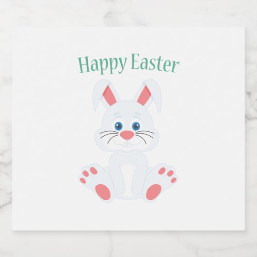 Cute easter bunny bier etiket (Enkel label)