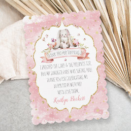 Cute Easter Bunny Birthday Bedankkaart