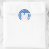 Cute Easter bunny black-hole leuk adres Ronde Sticker (Tas)