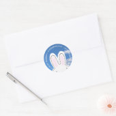 Cute Easter bunny black-hole leuk adres Ronde Sticker (Envelop)