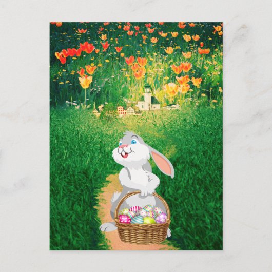 Cute Easter Bunny Briefkaart (Voorkant)