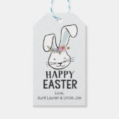 Cute Easter Bunny Cadeaulabel (Voorkant)