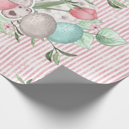 Cute Easter Bunny Cadeaupapier (Hoek)