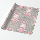 Cute Easter Bunny Cadeaupapier (Uitgerold)