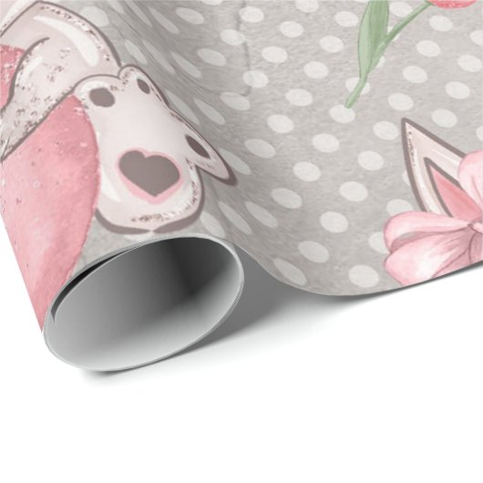 Cute Easter Bunny Cadeaupapier (Rol Hoek)