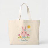 Cute Easter Bunny Canvas tas (Voorkant)