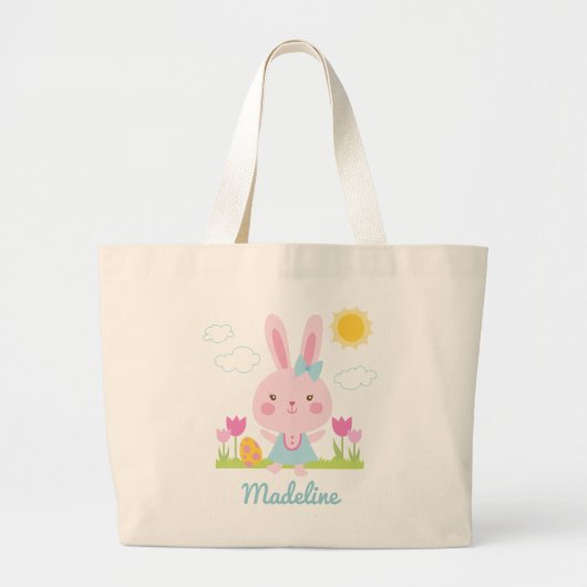 Cute Easter Bunny Canvas tas (Voorkant)