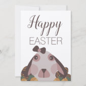Cute Easter Bunny Chocolate Brown Holiday Kaart (Voorkant)