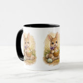 Cute Easter Bunny Coffee Mug – Adorable Bunny Mok (Voorkant links)
