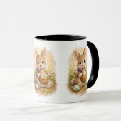 Cute Easter Bunny Coffee Mug – Adorable Bunny Mok (Voorkant rechts)
