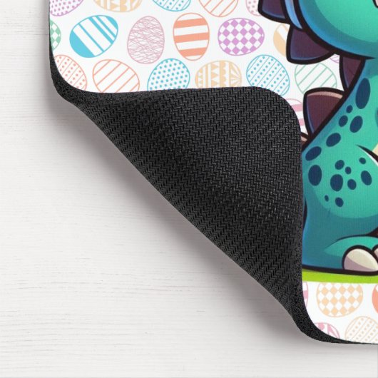 Cute, Easter bunny dinosaur Mouse Pad Muismat (Hoek)