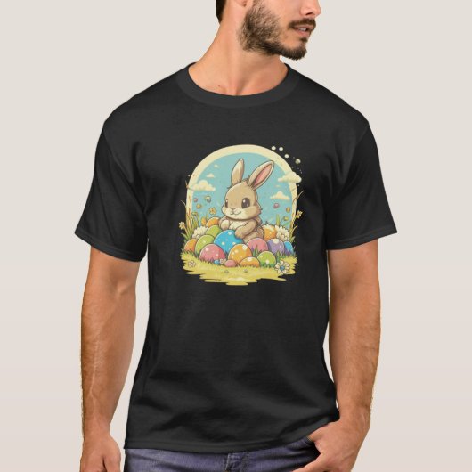 Cute Easter Bunny Easter Egg Men Women Kids  7 T-shirt (Voorkant)