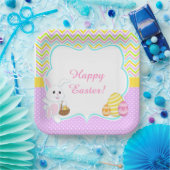 Cute Easter Bunny Easter Hunt Papieren Bordje (Feest)