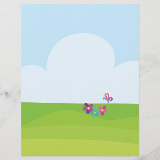 Cute Easter Bunny Egg Hunt Party Flyer (Achterkant)